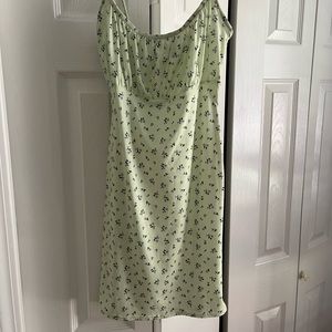 Green mini dress